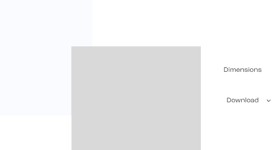 A layout with dimensions and download options